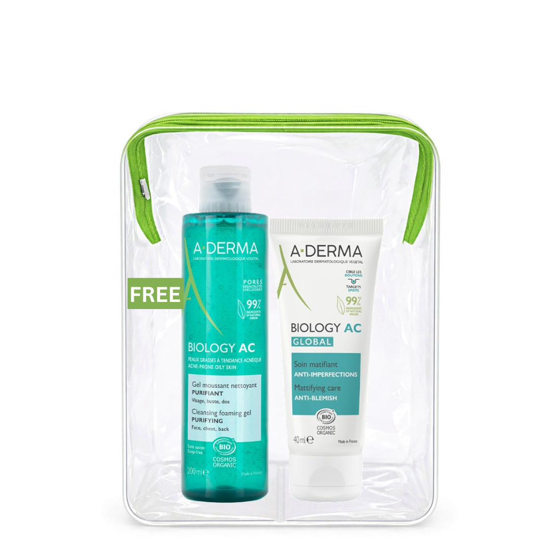 Aderma - Biology AC ( Global Mattifying Care + Free Cleansing Foaming Gel )