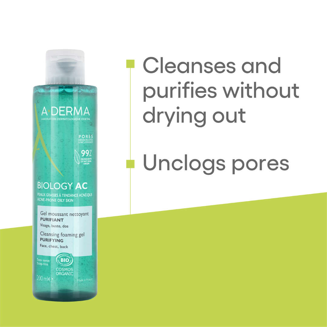 Aderma - Biology AC ( Perfect Anti Blemish Fluid + Free Cleansing Foaming Gel )