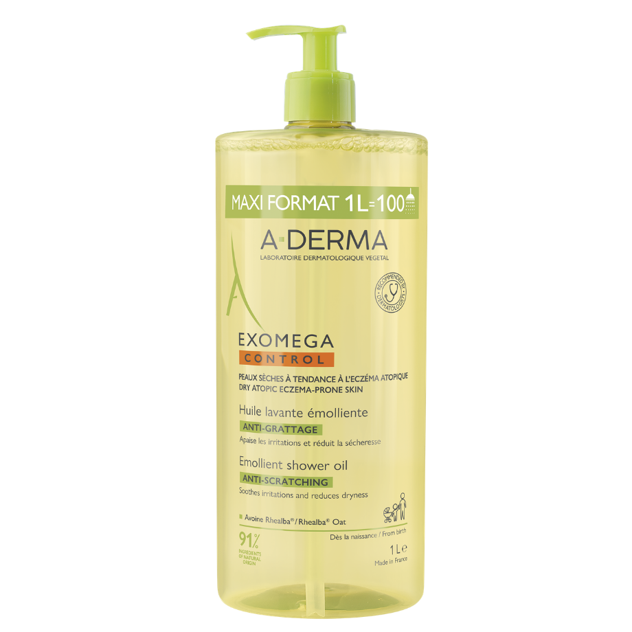 Aderma - Exomega Control Emollient Shower Oil