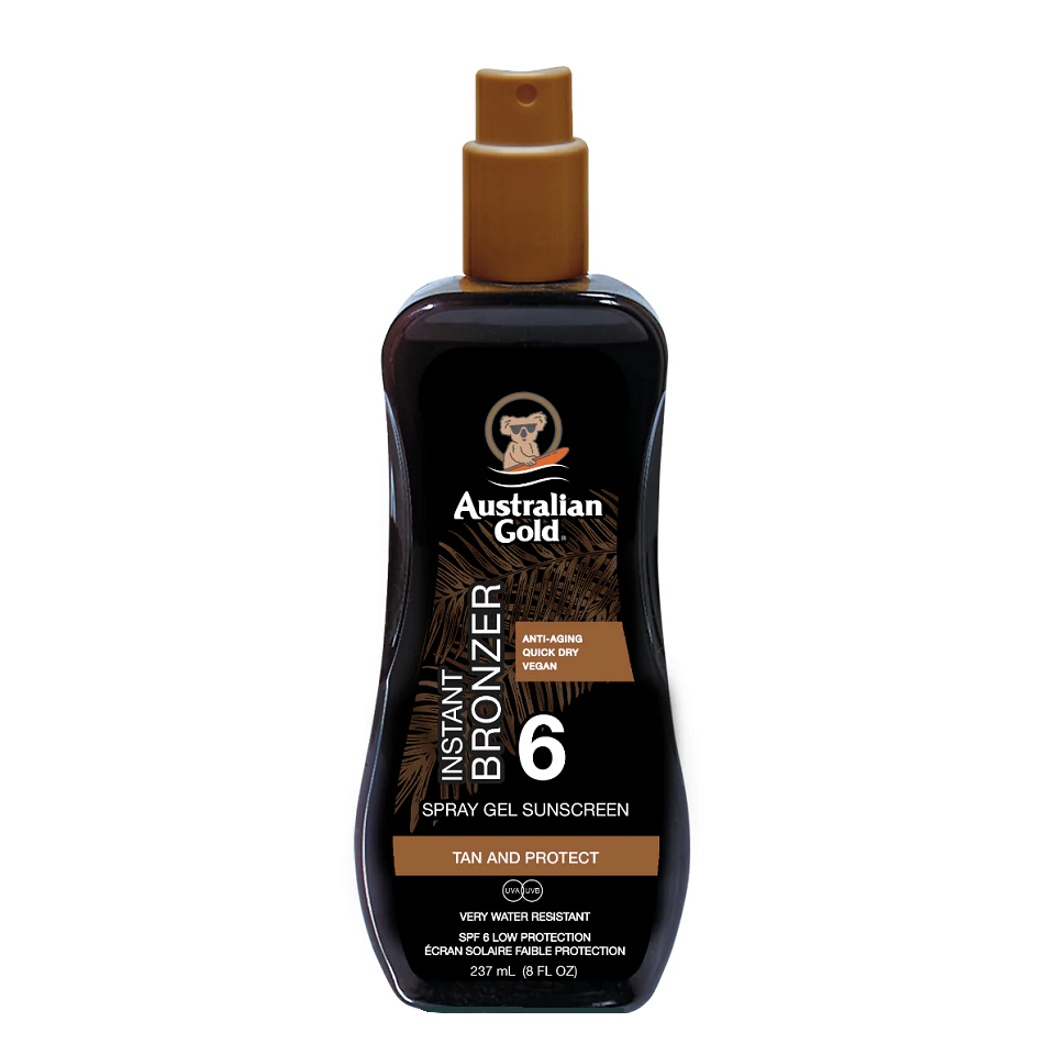 Australian Gold - Instant Bronzer SPF6 Spray Gel Sunscreen