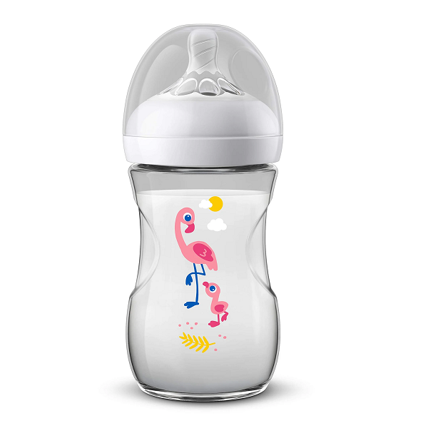 Avent - Natural Feeding Bottle 1m+ Flamingo