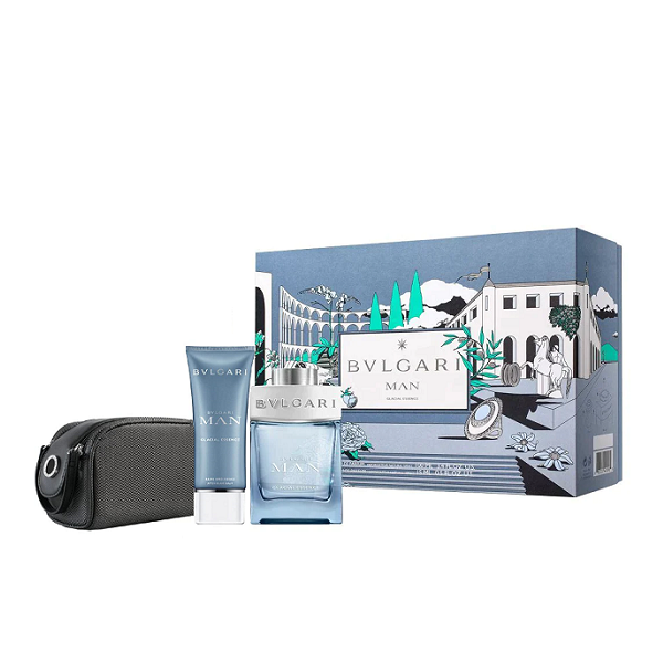 Bvlgari - Man Glacial Essence Eau De Parfum Set ( EDP+AS+Pouch )