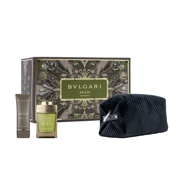 Bvlgari - Man Wood Essence Set ( EDP+AS+Pouch )
