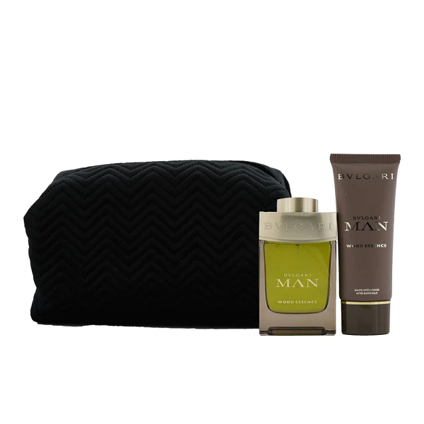 Bvlgari - Man Wood Essence Set ( EDP+AS+Pouch )