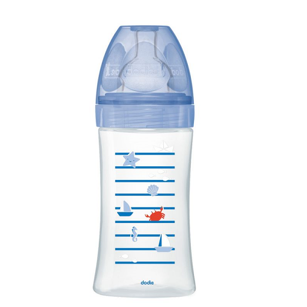 Dodie - Bottle Sensation+ Anti-Colic SEA 0-6 months Flat Teat Flow