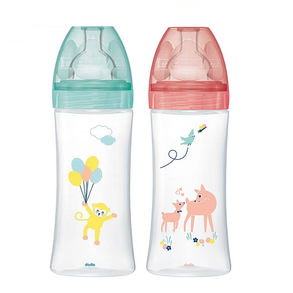 Dodie - Box Of 2 Bottles Sensation+ Anti-colic GARDEN Flat Teat Flow