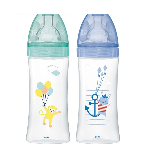 Dodie - Box Of 2 Bottles Sensation+ Anti-colic SEA Flat Teat Flow