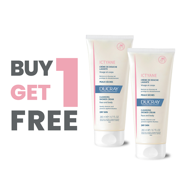 Ducray - Ictyane Anti-Dryness Cleansing Cream Buy 1 Get 1 Free