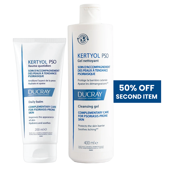 Ducray - Kertyol PSO Daily Balm + Cleansing Gel ( -50% Off Seconf Item )