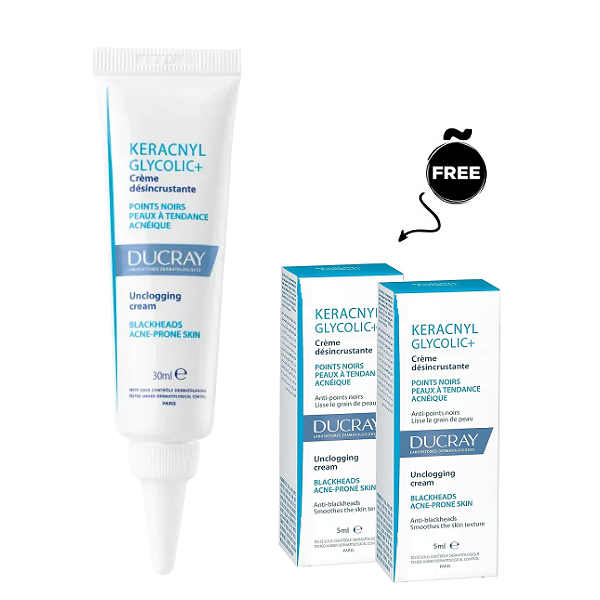 Ducray - Keracnyl Glycolic + Unclogging Cream