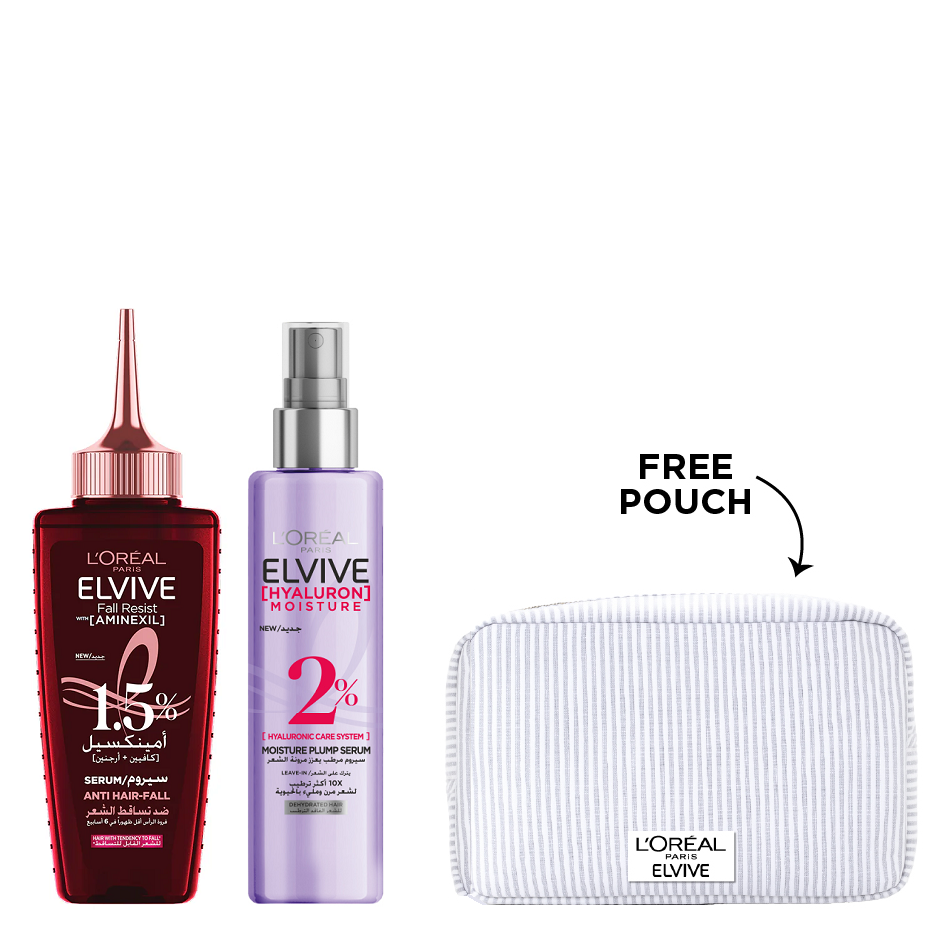 Elvive - Hyaluron Moisture Plump Serum & Full Resist Aminexil Serum Bundle