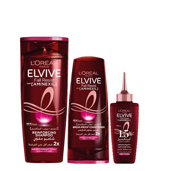 Elvive - Fall Resist Aminexil Shampoo, Conditioner & Serum Bundle