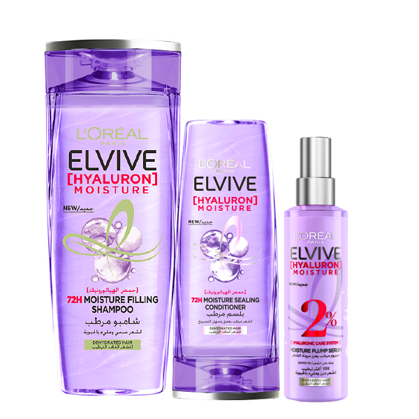 Elvive - Hyaluron Moisture Conditioner, Shampoo & Serum Bundle