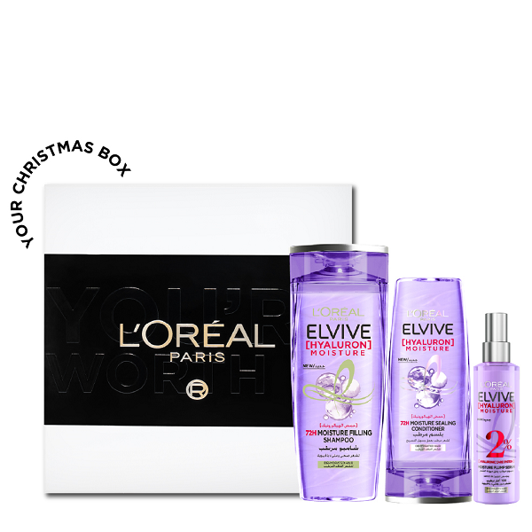 Elvive - Hyaluron Moisture Shampoo, Conditioner & Serum Spray Bundle