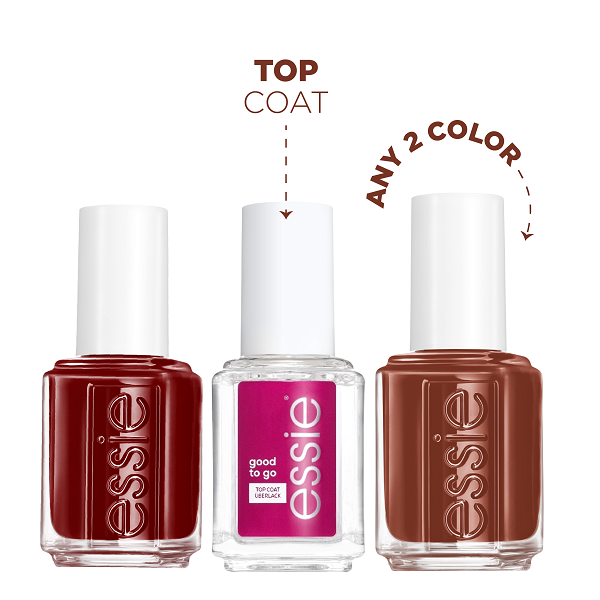 Essie - Nail Lacquer Duo Pack & Good To Go Top Coat Bundle