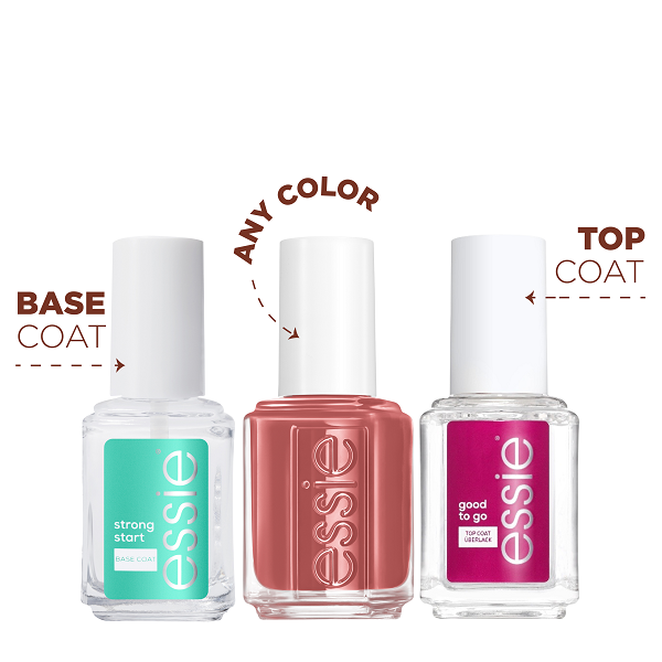 Essie - Nail Lacquer, Strong Start Base & Good To Go Top Coat Bundle
