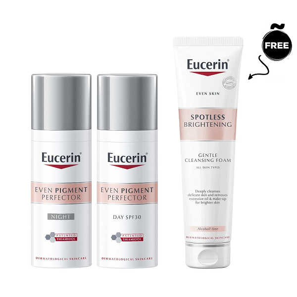 Eucerin - Even Pigment Perfector Night Cream, Day Cream & Cleansing Foam Bundle