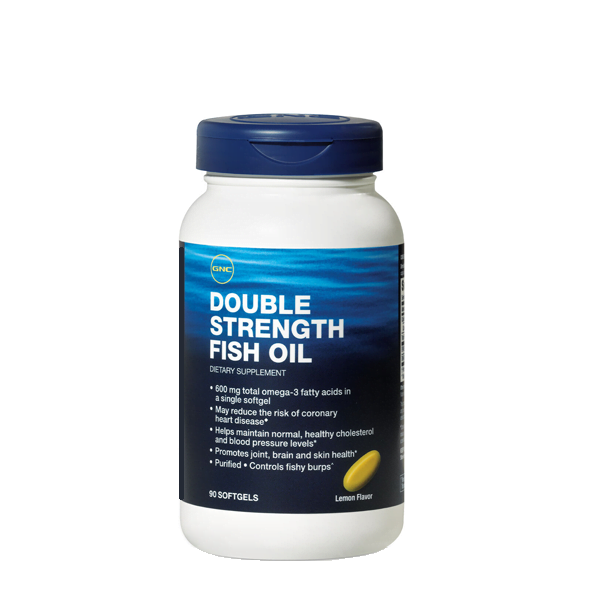 GNC - Double Strength Fish Oil Lemon Flavor