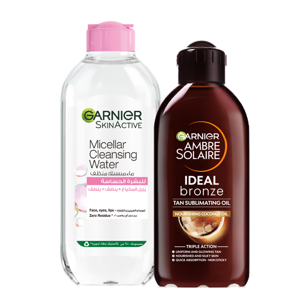 Garnier - Ambre Solaire Ideal Bronze & Micellar Cleansing Water Bundle