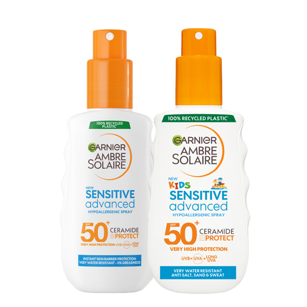 Garnier - Ambre Solaire Sensitive Advanced SPF50+ Adult & Kids Spray Bundle