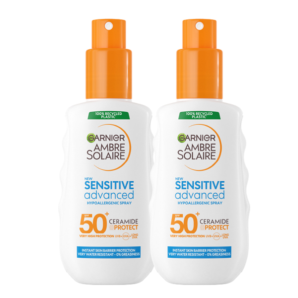 Garnier - Ambre Solaire Sensitive Advanced Protect SPF50+ Duo Pack Bundle