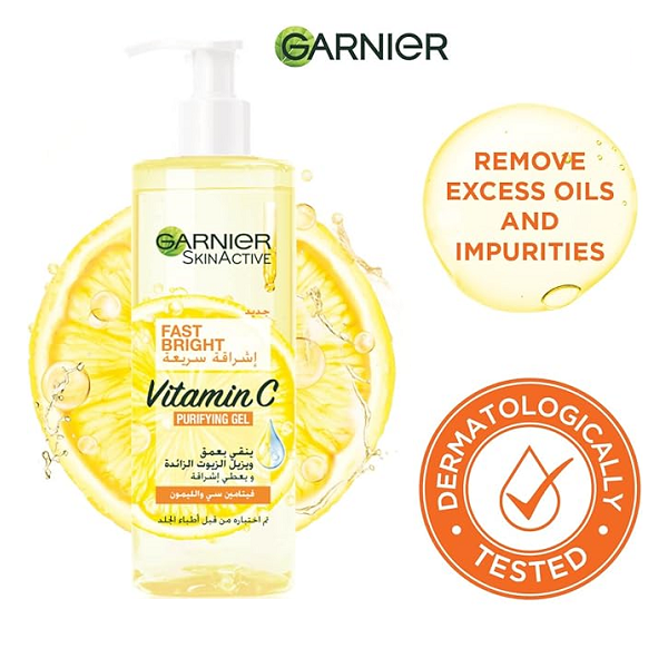 Garnier - SkinActive Fast Bright Vitamin C Purifying Gel Wash