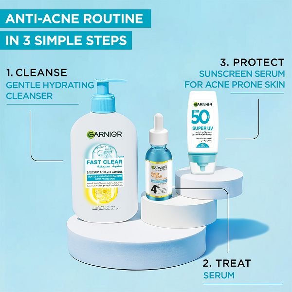 Garnier - Fast Clear Gentle Hydrating Cleanser