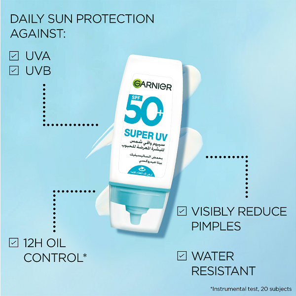 Garnier - Super UV Acne Prone Skin Sunscreen Serum SPF50+