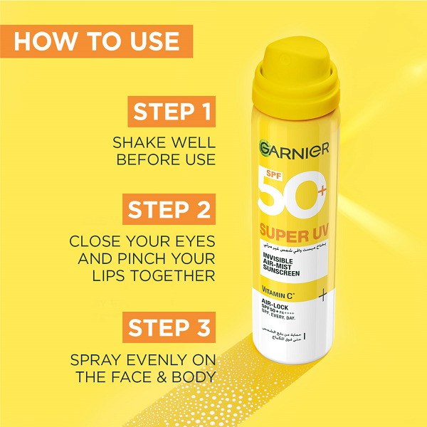 Garnier - Super UV Invisible Air Mist Sunscreen SPF 50+