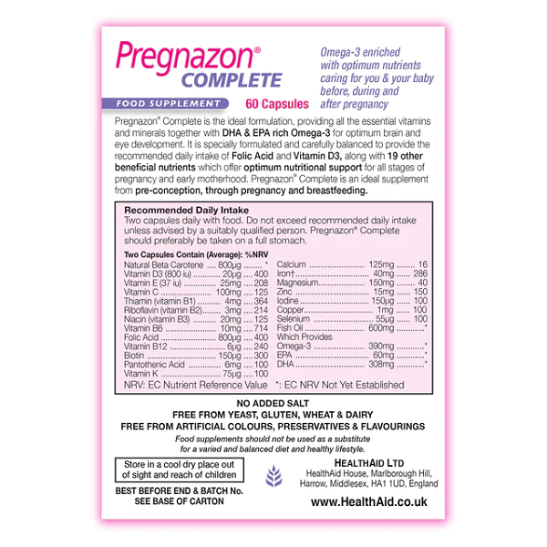 Health Aid - Pregnazon Complete