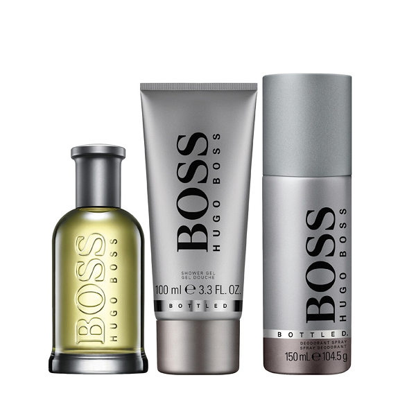Hugo Boss - Bottled Eau De Toilette Set (EDT+SG+Deo Spray)