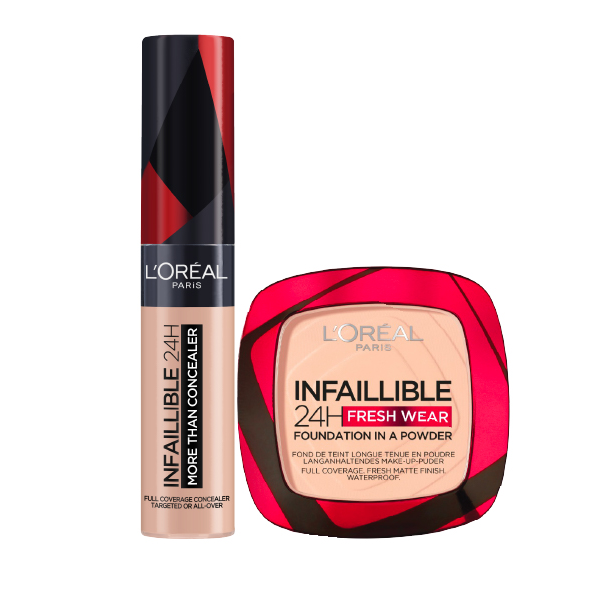 L'Oreal - Infaillible 24H More Than Concealer & Fresh Wear Foundation In Powder Bundle