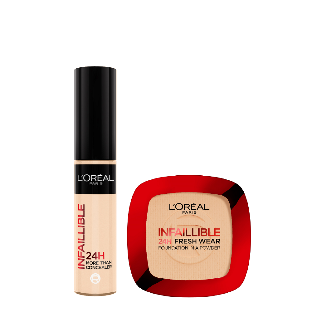 L'Oreal Paris - Infaillible 24H More Than Concealer & Fresh Wear Foundation In Powder Bundle