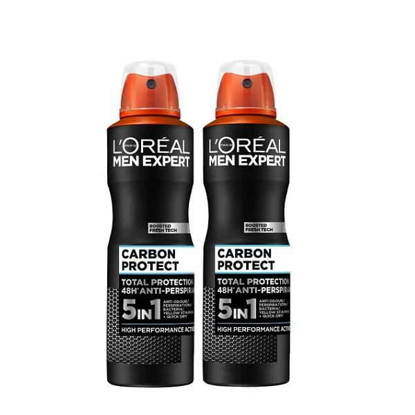 L'Oreal Men Expert - Carbon Protect Deo Spray Duo Pack Bundle
