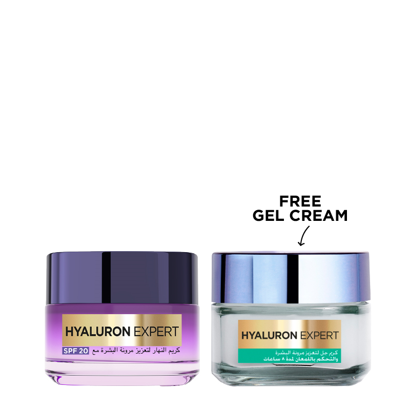 L'oreal Skin Expert - Hyaluron Expert Day Cream & FREE Oil Gel Cream Bundle