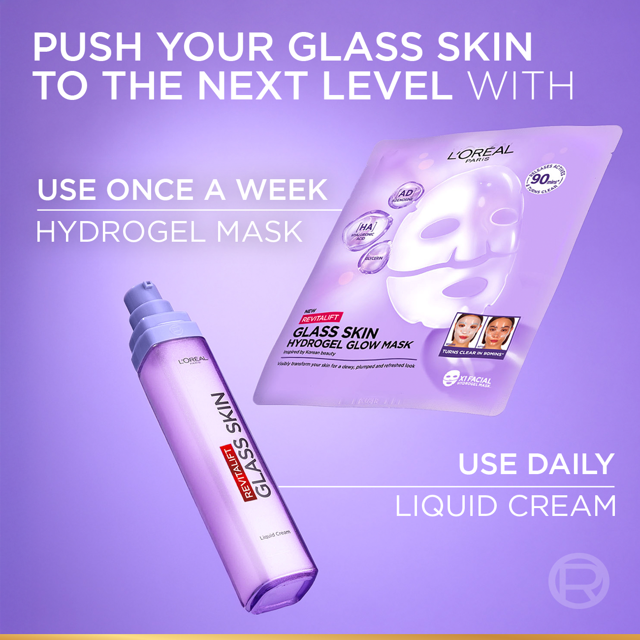 L'Oreal - Revitalift Glass Skin Hydrogel Glow Mask