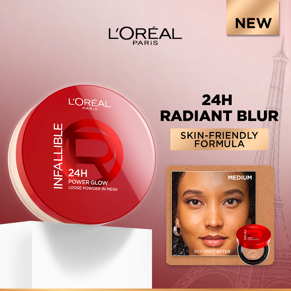L'Oreal Paris - Infaillible 24H Power Glow Loose Powder In Mesh