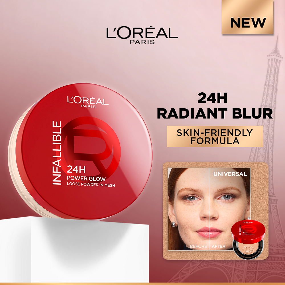L'Oreal Paris - Infaillible 24H Power Glow Loose Powder In Mesh