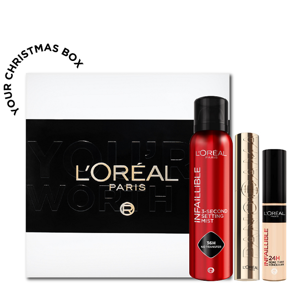 L'Oreal Paris - Panorama Mascara, Infaillible 3 Second Setting Spray & More Than Concealer Bundle