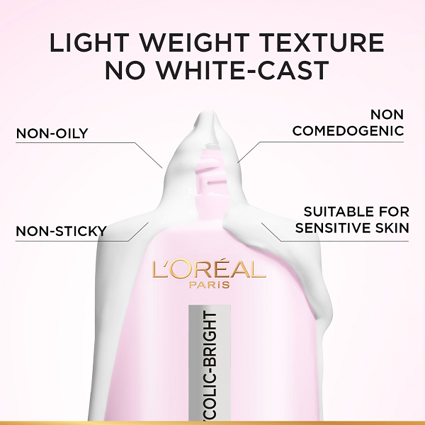 L'Oreal Skin Expert - Glycolic Bright Anti Dark Spot Daily UV Fluid SPF50+