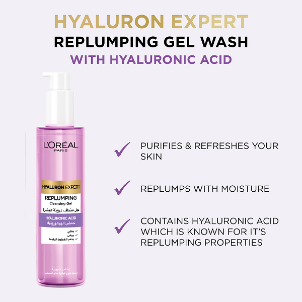 L'Oreal Skin Expert - Hyaluron Expert Replumping Cleansing Gel