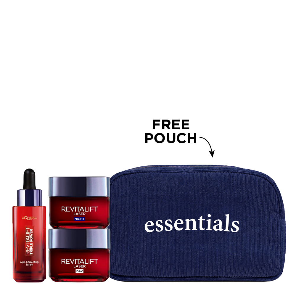 L'Oreal Skin Expert - Revitalift Laser Day Cream, Laser Night Cream & Triple Power Serum Bundle