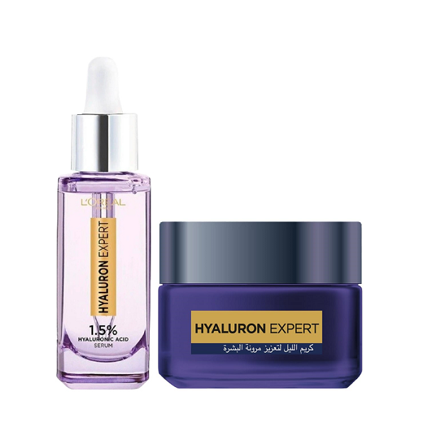 L'oreal Skin Expert - Hyaluron Expert Face Serum & Night Cream Bundle