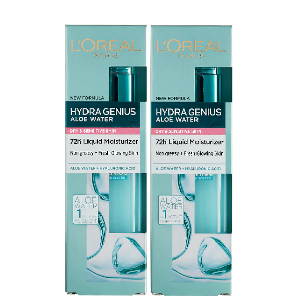 L'oreal Skin Expert - Hydra Genius Daily Liquid Care Dry & Sensitive Skin Duo Pack Bundle