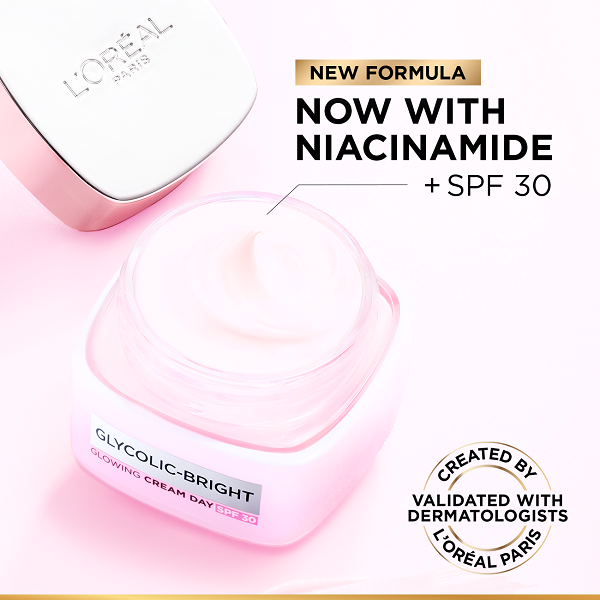 L'oreal Skin Expert - Glycolic Bright Day Cream SPF 30