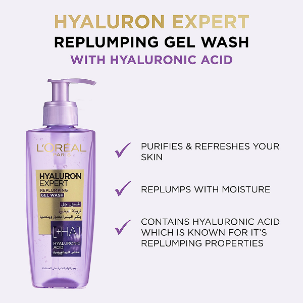 L'oreal Skin Expert - Hyaluron Expert Replumping Gel Wash