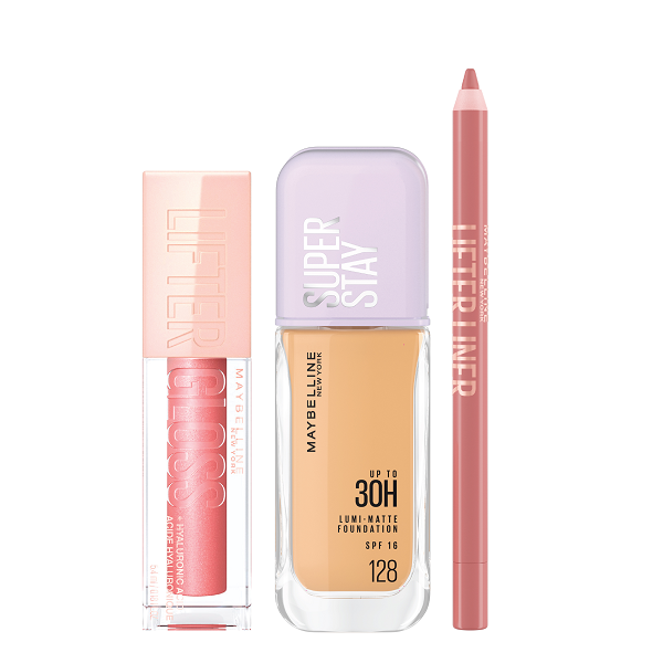 Maybelline - Lifter Gloss, Super Stay Lumi Matte Foundation & Lifter Liner Bundle