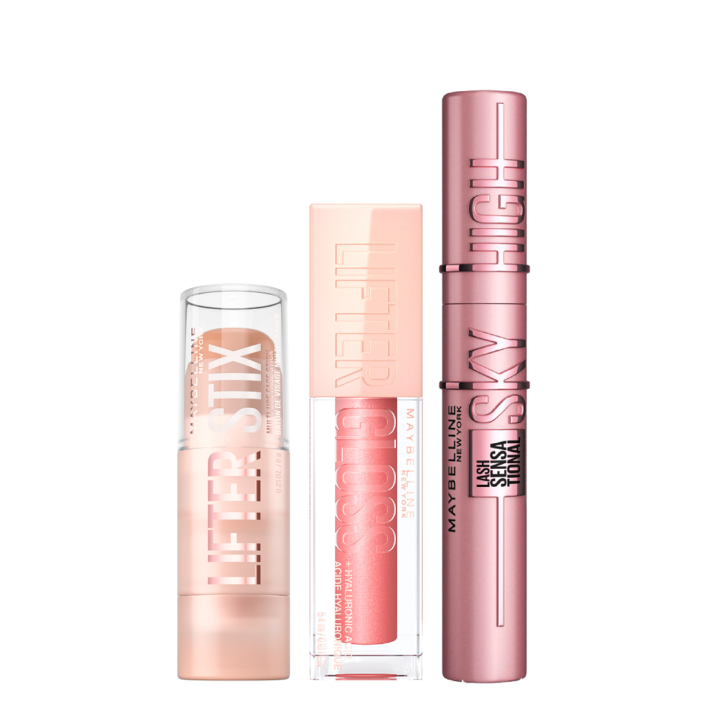 Maybelline - Lifter Stix, Lifter Glow & Sky High Mascara Black Bundle