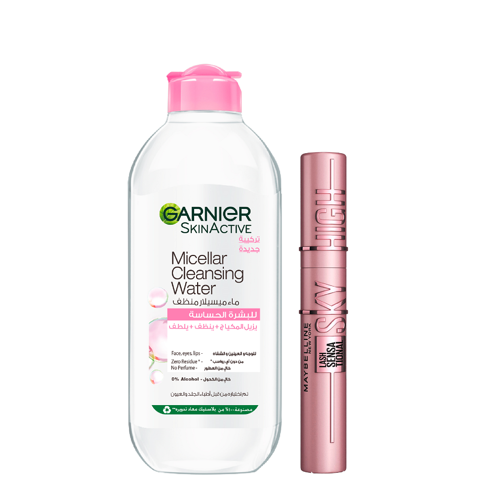 Maybelline - Sky High Mascara & Micellar Cleansing Water 400ml Bundle