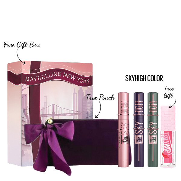 Maybelline - Lash Sensational Sky High Mascara Black, Green Altitude & Plum Twilight Bundle